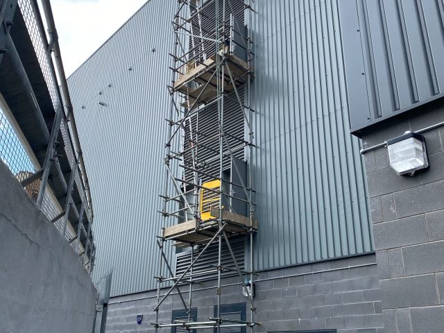 Scaffold access for kitchen extraction