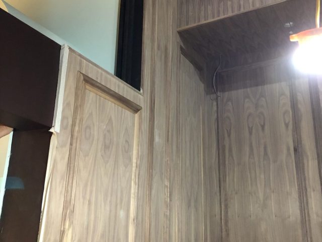Hardwood wall panelling